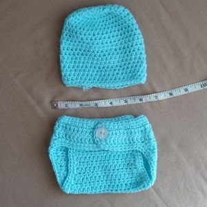 Handmade Crocheted Diaper cover& cao